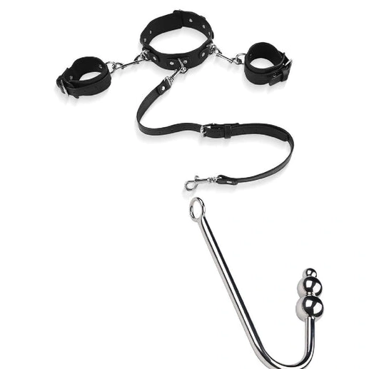 Cuffs Beaded Hook with and 5334 Anal Collar Elegant 0113